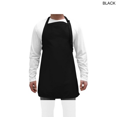 Domestic made Twill Bib Apron, 25x28, No Pockets, Adjustable Neck, Blank Only