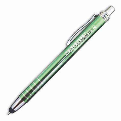 RIDGE (STYLUS & PEN) Aluminum Action Plunger with soft PDA Stylus (3-5 Days)