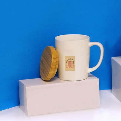 Chic Ceramic Mug With Bamboo Lid