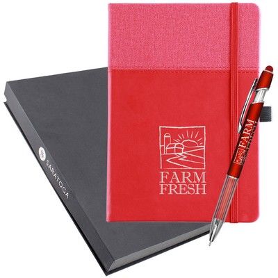 Hot Stamp Newport Journal &Ultima Comfort Pen Set