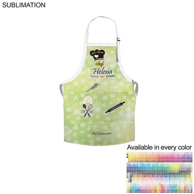 Domestic made Bib Apron, 25x28, 2 Pockets, Adjustable Neck, Sublimated