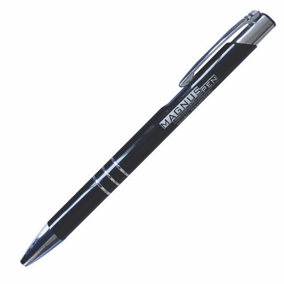 HAMILTON Aluminum Barrel, Metallic clip Plunger Action Ball Point Pen (Stock 3-5 Days)